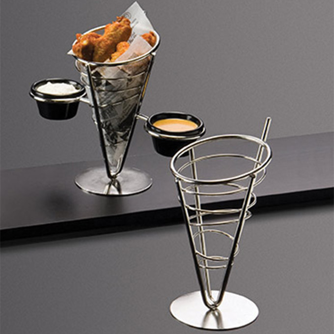 Basket 5X9 IN Stainless Steel Silver Cone Dishwasher Safe 1/Each