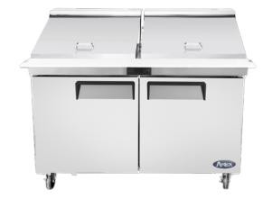 Sandwich & Salad Prep Table 34X60.2X46.63 IN Stainless Steel 2 Sections 1/Each