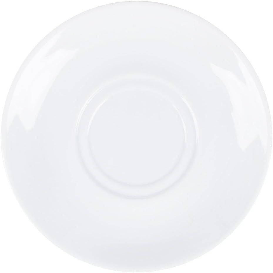Clinton Saucer 6.875X1 IN Porcelain White Round Dual Ovenable Dishwasher Safe 36/Case