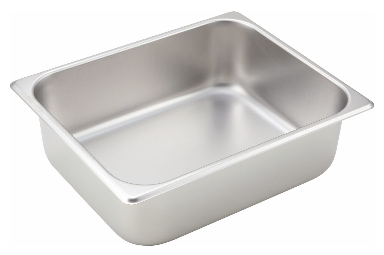 Steam Table Pan 1/2 Size 18/8 Stainless Steel Rectangle 1/Each