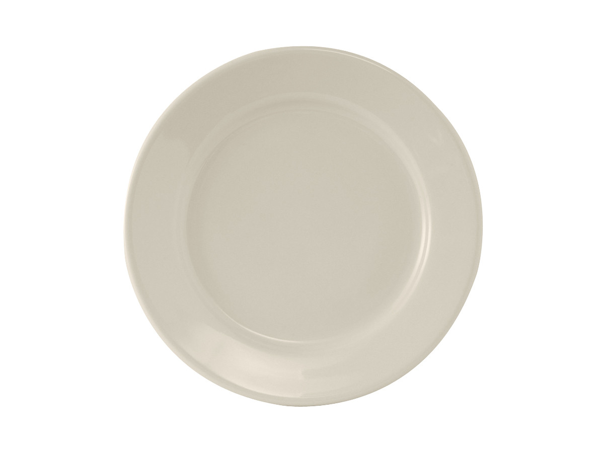 Reno Plate 8.375 IN China Eggshell Round Rolled Edge Fully Vitrified 36/Case