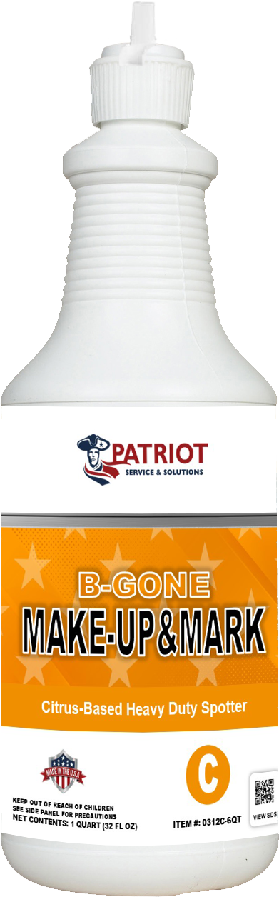 Patriot® B-Gone Citrus Scent Laundry Stain Remover 32 OZ Make-Up, Mark and Wax Remover 6/Case