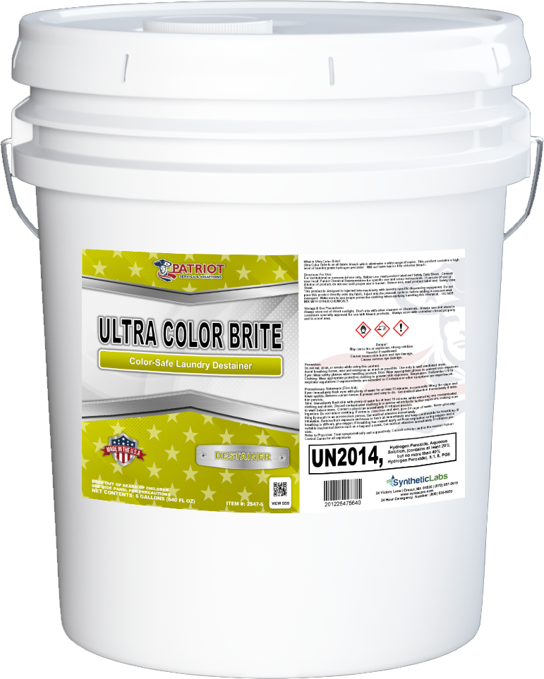 Patriot® Colorbrite Laundry Destainer 5 GAL Color Safe 1/Each
