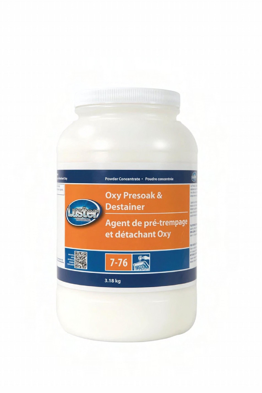 Luster® Professional Odorless Laundry Pre-Soak & Destainer 8 LB Powder Oxy 2/Case