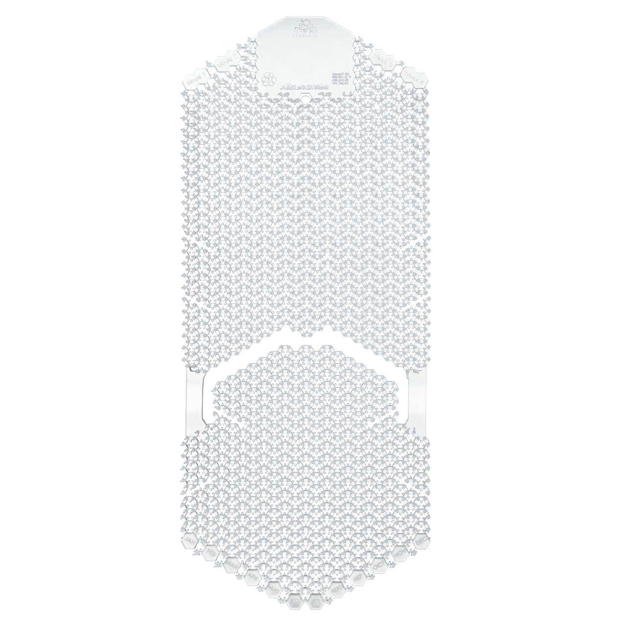 Tsunami Urinal Screen Cotton Blossom Clear EVA 15.5X6.5X0.875 IN 6/Case