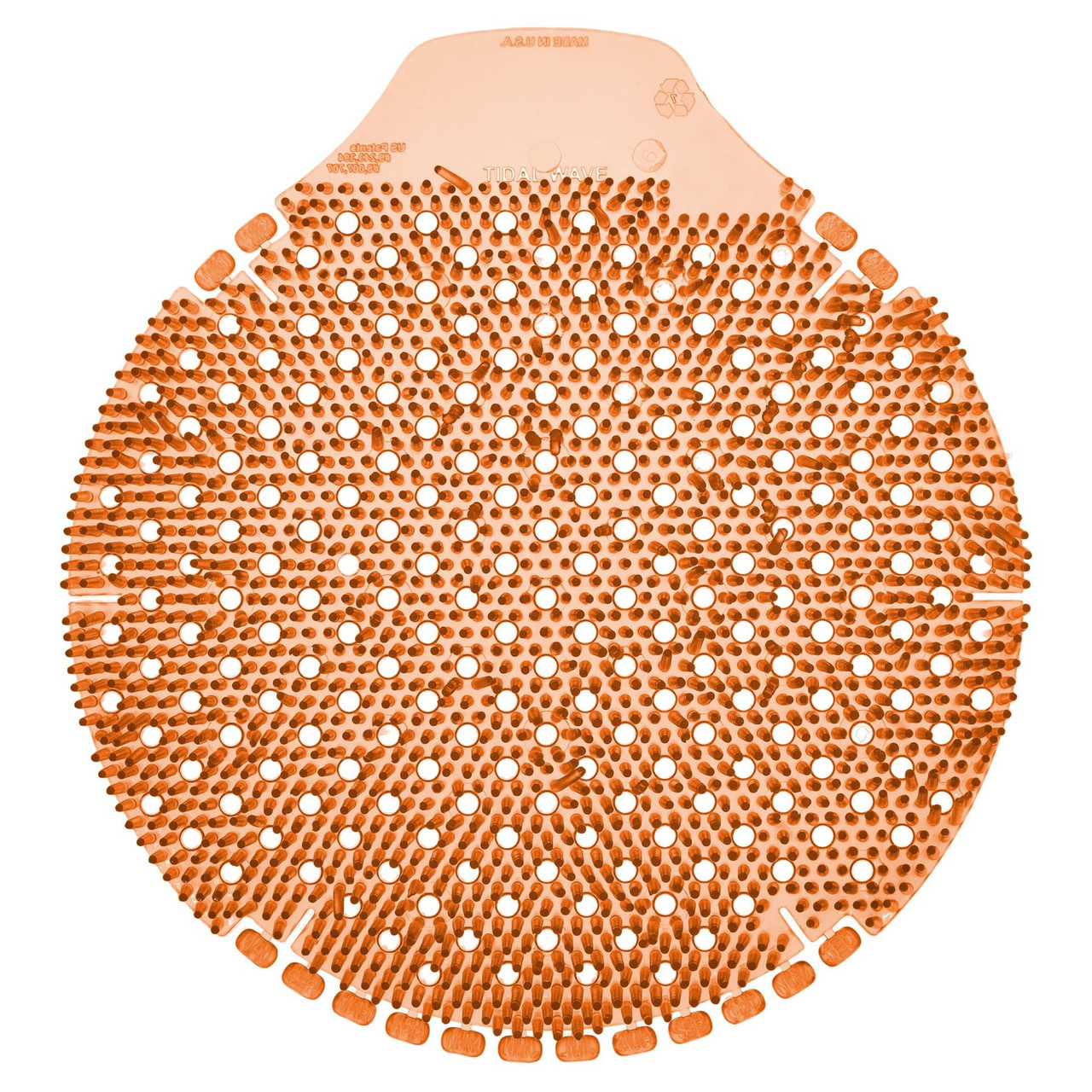 Tidal Wave Urinal Screen Mango Orange EVA 6 Count/Pack 6 Packs/Case 36 Count/Case