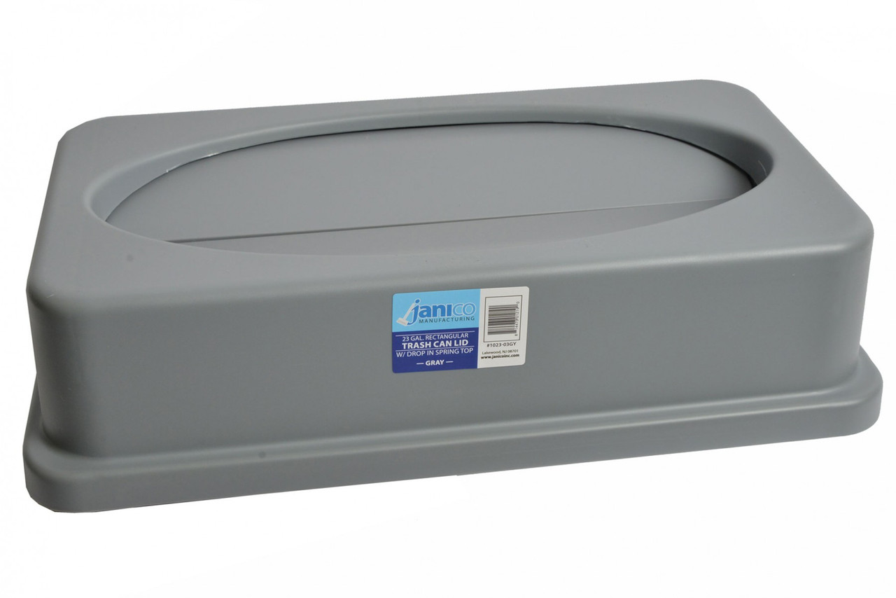 Lid 23 GAL Gray Rectangle Swing Top 1/Each