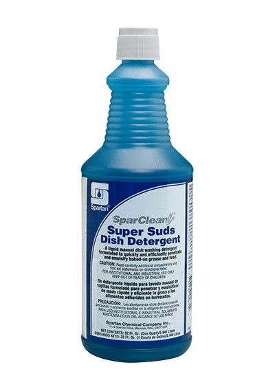 SparClean® Super Suds 48 Clean Scent Manual Dish Detergent 1 QT Neutral Concentrate 12/Case