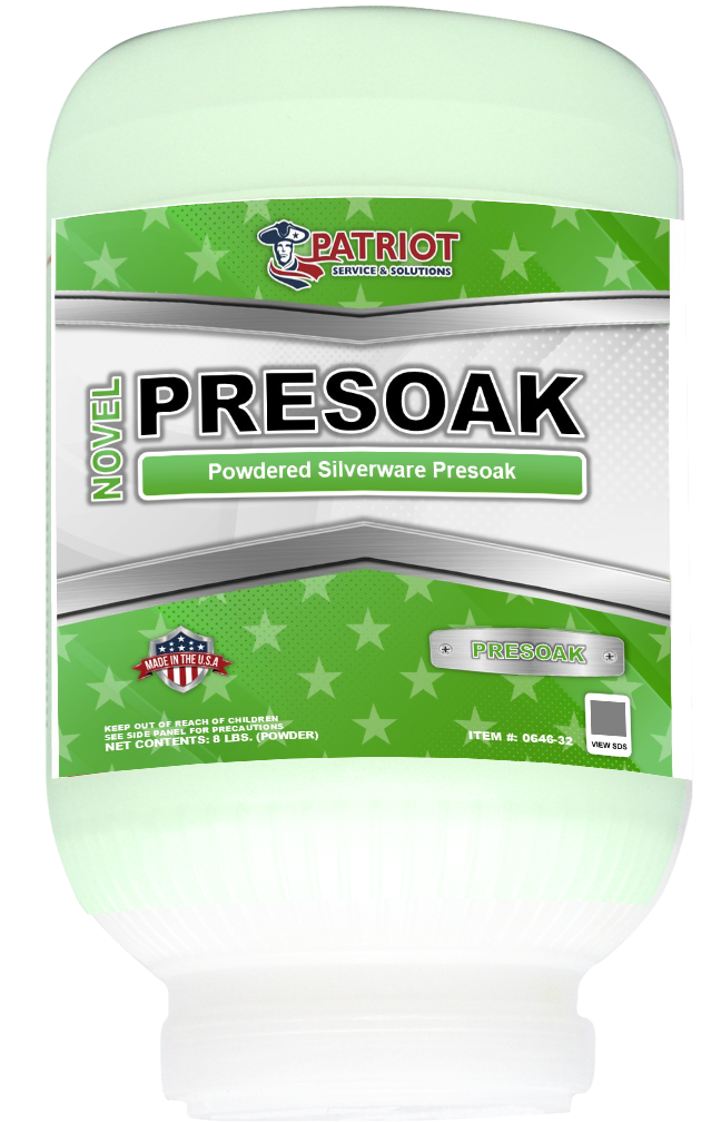Patriot Novel Silverware Presoak 8 LB Powder 4/Case
