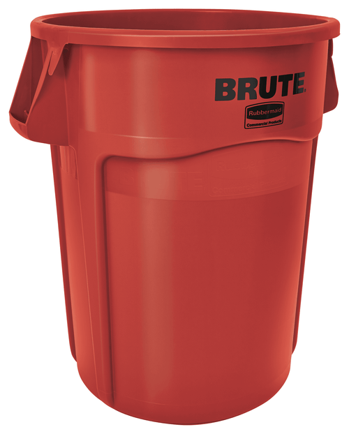 Brute® 1-Stream Trash Can 28.03X24.09X31.3 IN 44 GAL 176 QT Red Resin Food Safe 1/Each
