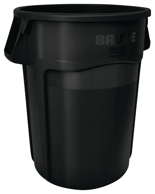 Brute® 1-Stream Trash Can 28.03X24.09X31.3 IN 44 GAL Black Resin Food Safe 1/Each