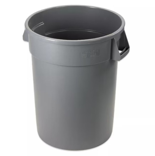 Bronco™ Trash Can 22.37X22.37X27.75 IN 32 GAL Gray HDPE Heavy Duty 1/Each