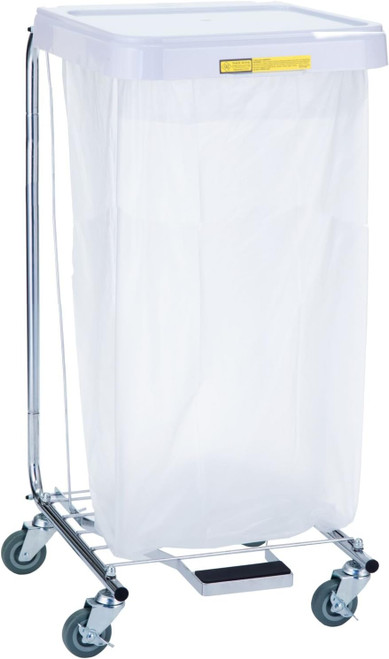 Trash Can Plastic Single Hamper with Foot Pedal 1/Each