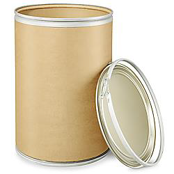 Drum 30 GAL Brown Cylinder Fiber Open Head With Lock Ring 10 Count/Skid
