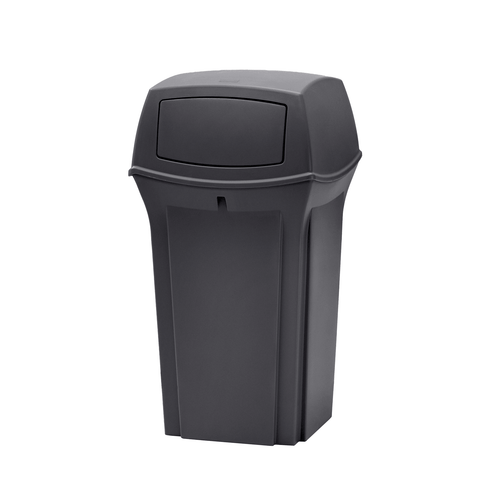 Ranger® Landfill 1-Stream Trash Can 21.25X21.25X41 IN 35 GAL Charcoal Resin 1/Each