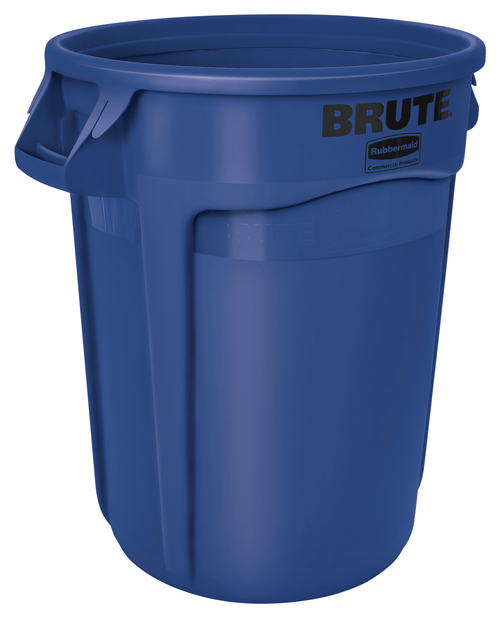Brute® 1-Stream Trash Can 25.39X22.64X27.87 IN 32 GAL Blue Resin Food Safe 1/Each