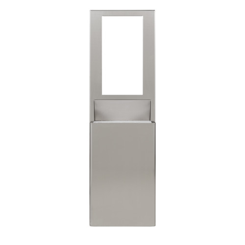 enMotion® Trash Can 10 GAL 40 QT Silver Rectangle Stainless Steel Wall Mounted Integrated 1/Each