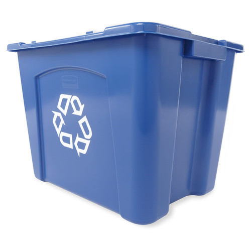 1-Stream Recycling Bin 16X20.75X14.75 IN 14 GAL Blue Resin 1/Each