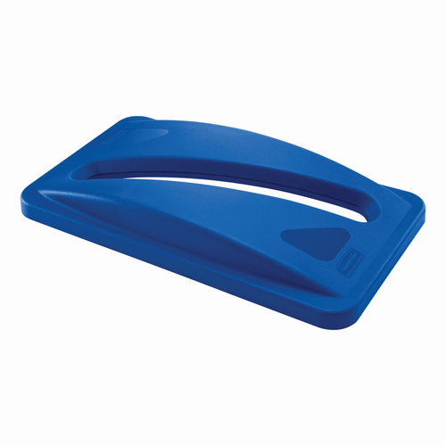 Slim Jim® Paper Recycling Bin Lid 32 GAL 128 QT Blue Resin 1/Each