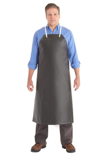 AlphaTec® Apron 35X45 IN Black 18MIL Hycar Nitrile 12 Count/Case