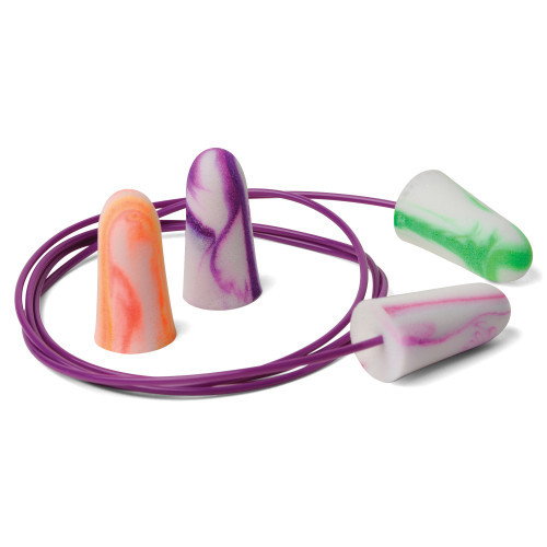 SparkPlug® Ear Plugs Multicolor Foam Disposable Cordless NRR 33 dB Shaped 200 Count/Box 10 Box/Case