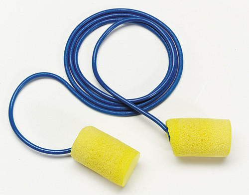 3M™ Classic 311-1101 Ear Plugs Yellow Blue Cylinder Foam Vinyl Corded 2000/Case