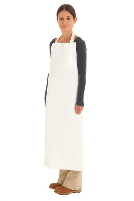 AlphaTec® Apron 35X50 IN White Chemical Resistant Adjustable Strap 1/Each