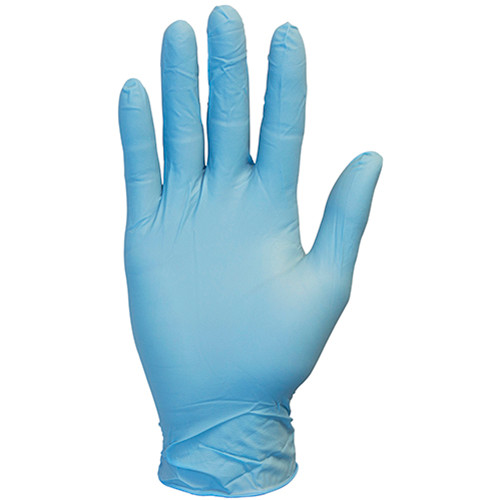 Safety Zone® Gloves Medium (MED) Blue 7MIL Nitrile Powder-Free 100 Count/Box 10 Box/Case