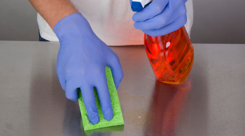 Examination Gloves XL Blue 5g PVC Disposable Powder-Free Stretch 100 Count/Pack 10 Packs/Case 1000 Count/Case