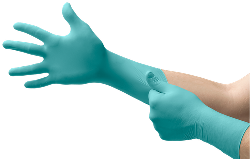MICROFLEX® Gloves XL 11.8 IN Green 5.9MIL Nitrile Powder-Free Textured Fingertips 50 Count/Box 500 Count/Case