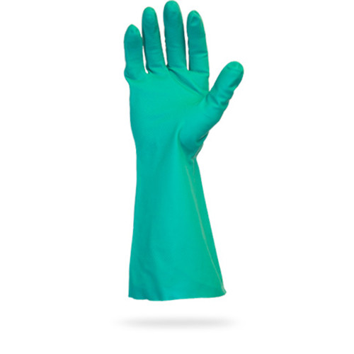 Safety Zone® Gloves XL Green Nitrile Disposable Flock Lined Elbow-Length 12/Pack