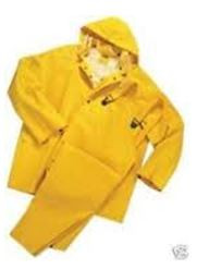 Rain Jacket, Hood & Overalls Medium (MED) Yellow 1/Each