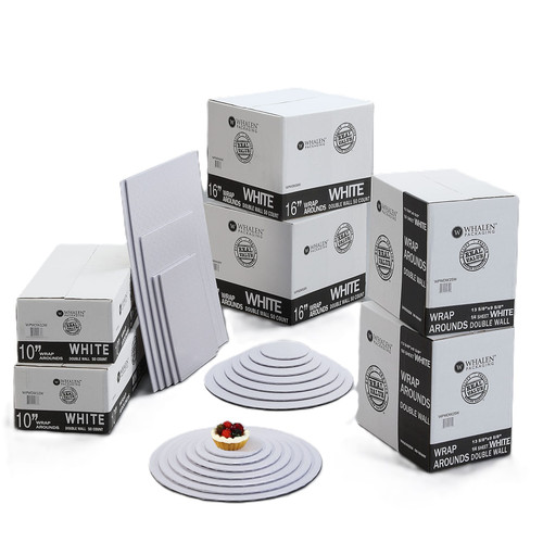 Wrap Around 14 IN White Round Double Wall 50/Case