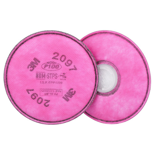3M™ 2097/07184(AAD) Particulate Mask Replacement Filters 4.3X4.3 IN Nuisance Level Organic Vapor Relief 100/Case