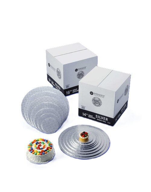 Wrap Around 14 IN Silver Round Double Wall 50/Case