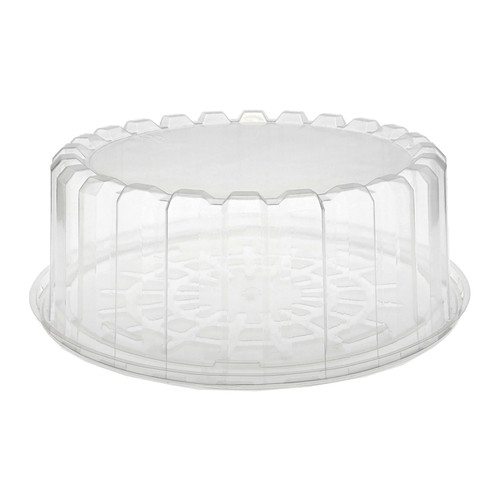 Cake Container & Lid Combo With Shallow Dome Lid 9.25X3.625 IN OPS Clear Crack Resistant Leak Resistant 100/Case