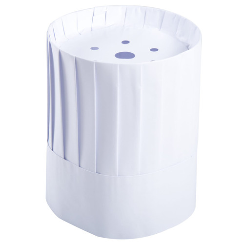Chef Hat White Paper Pleated Comfort Band 24/Case