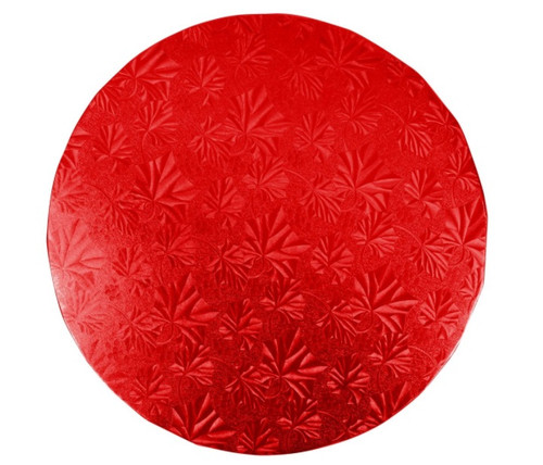 Cake Board 10 IN Foil-Lined Paper Red 24/Case