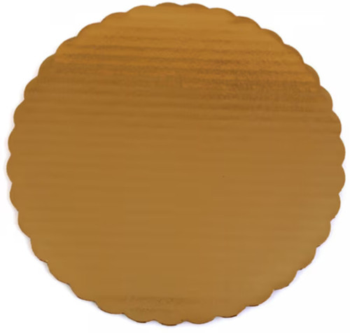 Cake Pad 10.75X5.75 IN Paperboard Gold Scalloped 200/Case
