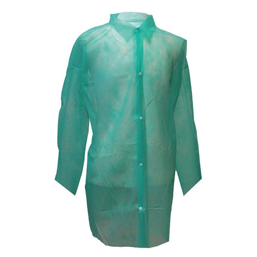 AmbiShield™ Lab Coat XXXL Green WPP Elastic Wrists 30/Case