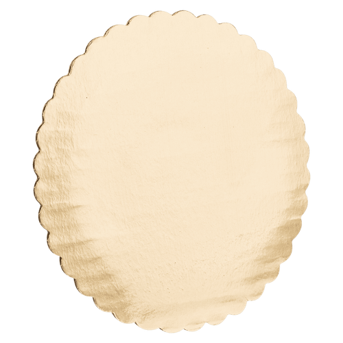 Cake Circle 6.25 IN Corrugated Cardboard Gold Scalloped Edge Single Wall Coated Grease Resistant 200/Case