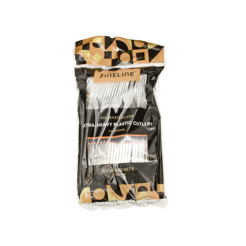 Spoon 6 IN Plastic Silver 24 Count/Pack 24 Packs/Case 576 Count/Case