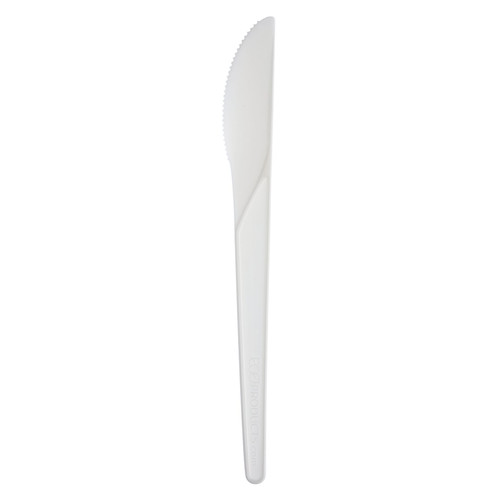 Plantware® Knife 6 IN PLA White Medium Weight 1000/Case
