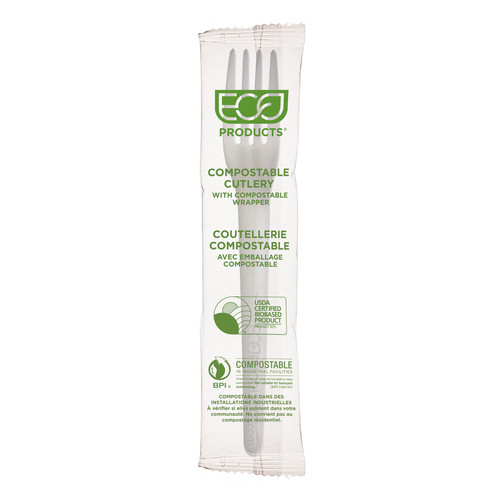 Plantware® Fork 7 IN PLA White 1000/Case