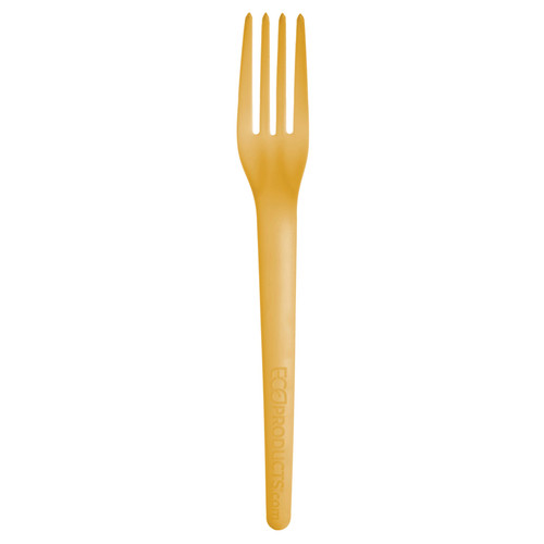 Plantware® Fork 7 IN PLA Yellow 1000/Case