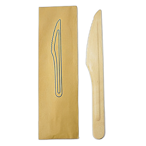 Knife Wood Brown Individually Wrapped 1000/Case