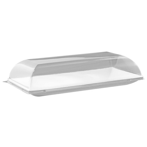 Lid 7.08X3.54X1.18 IN PET Clear For Plate Freezer Safe 50 Count/Pack 2 Packs/Case 100 Count/Case