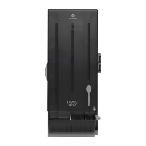 Dixie® Ultra SmartStock® Series-O Classic Combo Spoon Dispenser Translucent Black 1/Each