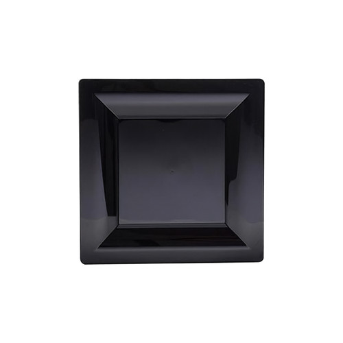 WNA Plate 8 IN PS Black Square 168/Case