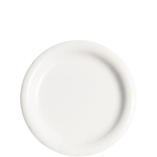 Solo® Plate 8.97X8.97 IN Coated Paper White Medium Weight Freezer Safe 125 Count/Pack 4 Packs/Case 500 Count/Case
